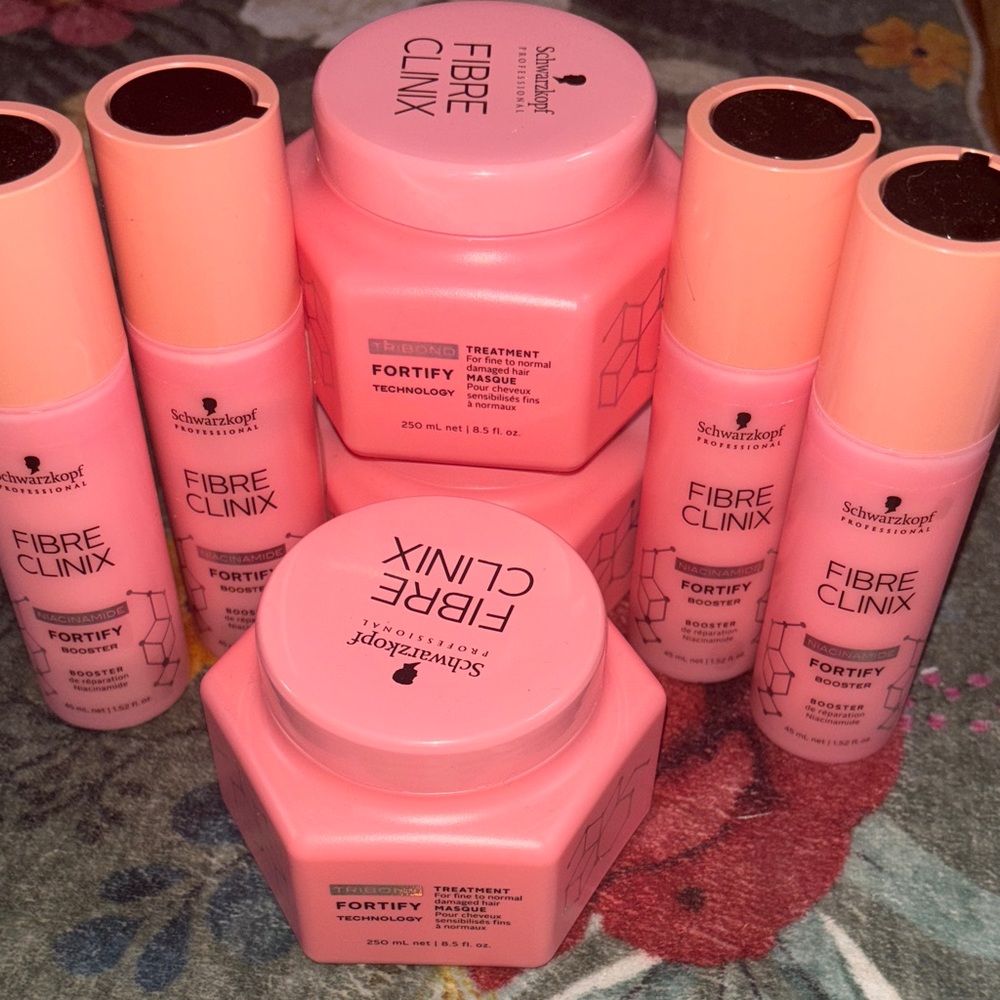 Schwarzkopf Fibre Clinix Fortify Hair Treatment Set - Pink